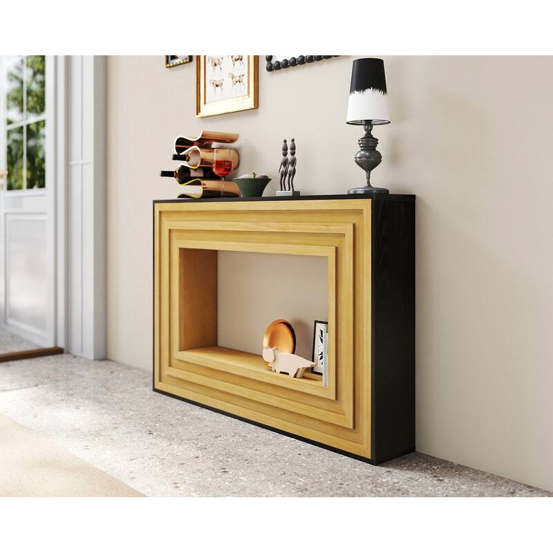 Modern Console Table, 57.24-Inch Wood Entryway Table with Storage, Narrow Long Sofa Table Behind Couch Table for Foyer, Hallway