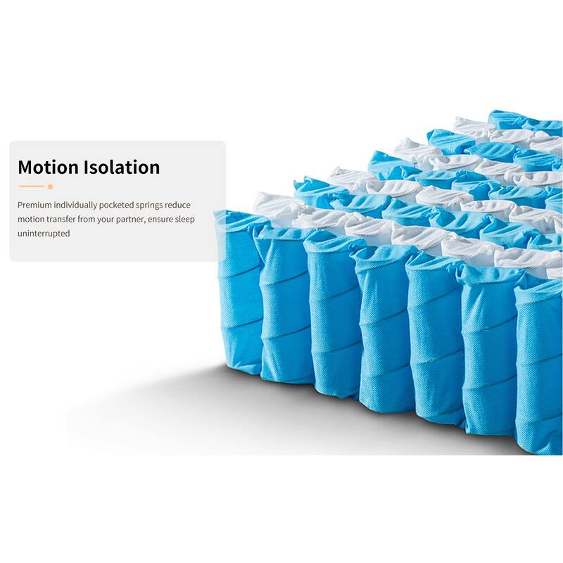 12-Inch Mattress w/Individual Pocket Spring, Zoned Memory Foam and Breathable Knitted Cover