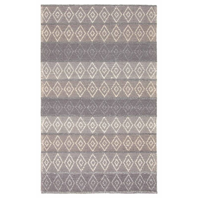 ECARPETGALLERY Braid weave Sienna Grey Wool Rug - 5'1 x 8'1 - Dark Grey - 5'1 x 8'1