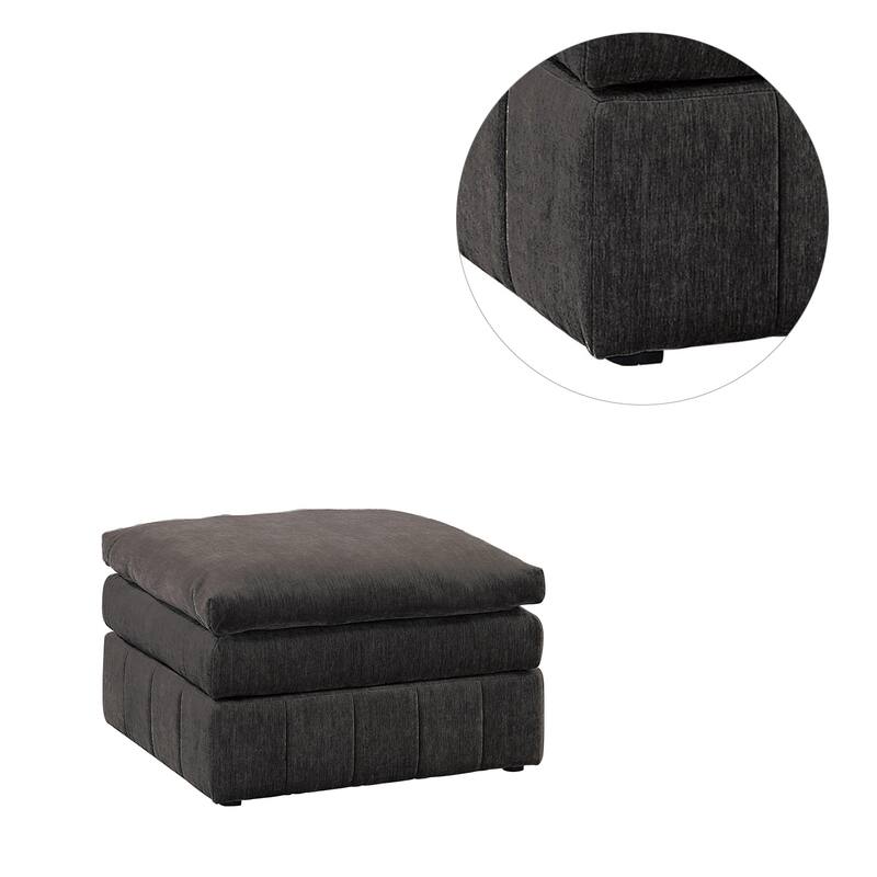 Morgan Fabric Upholstered Ottoman