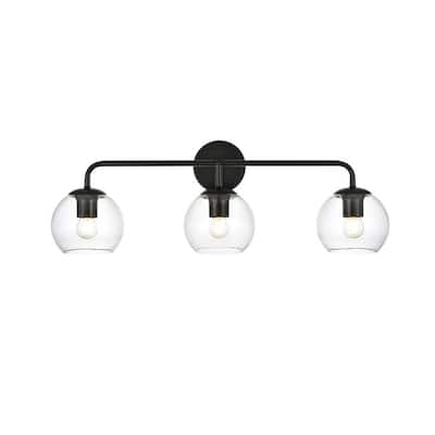 Elegant Lighting LD7321W28 Genesis 3 Light 10" Tall Bathroom Sconce