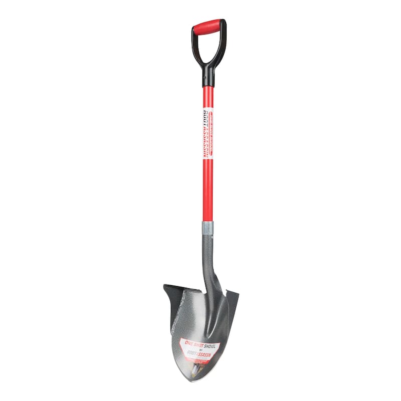 Root Assassin One Shot Garden Shovel, 43" D-Handle