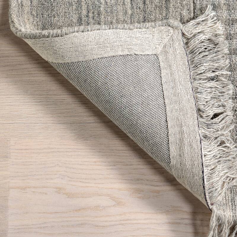 Mozai Fringed Wool-Blend Area Rug