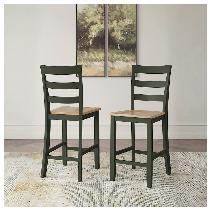 Signature Design by Ashley Gesthaven Counter Height Barstool - 17" W x 21.5" D x 41.38" H - Green