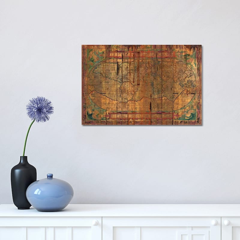 iCanvas "Distressed Old Map" by Diego Tirigall Canvas Print - 12x18x1.5