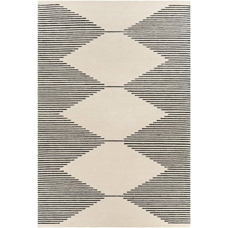 Livabliss Granada Minimalist Diamond Hand Tufted Area Rug