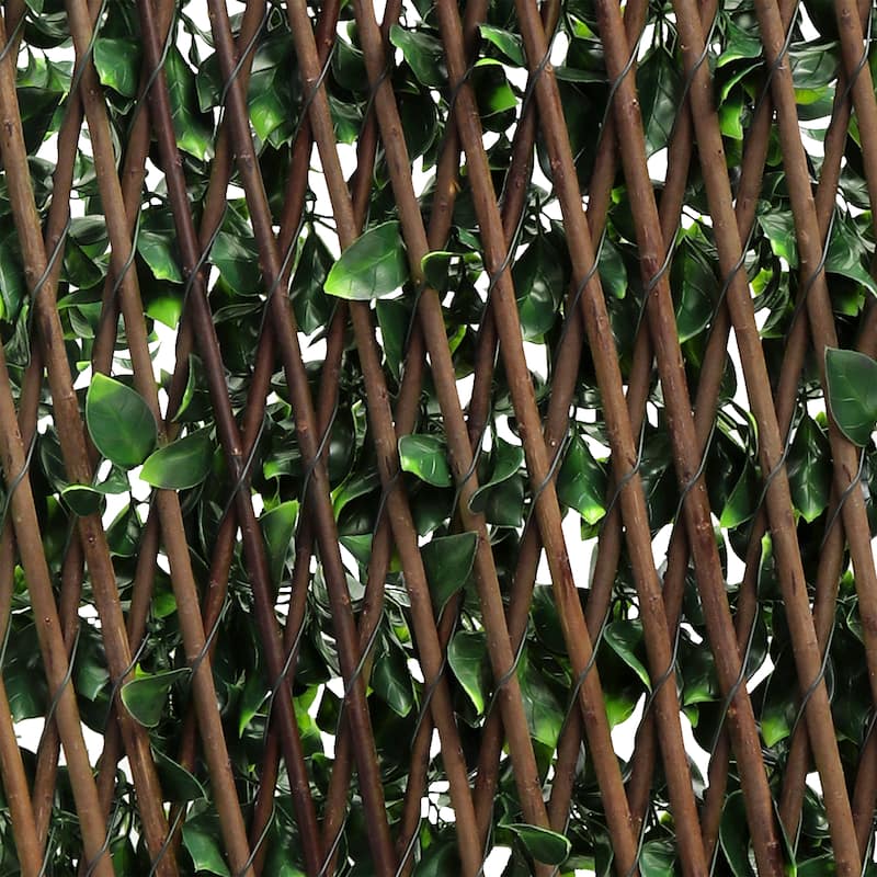 1pcs 32" x 50" Artificial Ivy Hedges Screen Expandable Privacy Fence