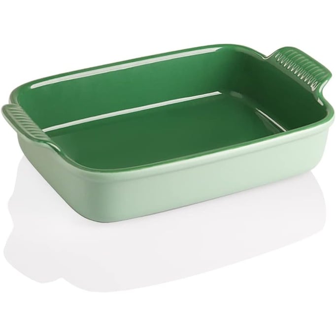 Multi Use 13x9.6 Inch Porcelain Baking Dish Green