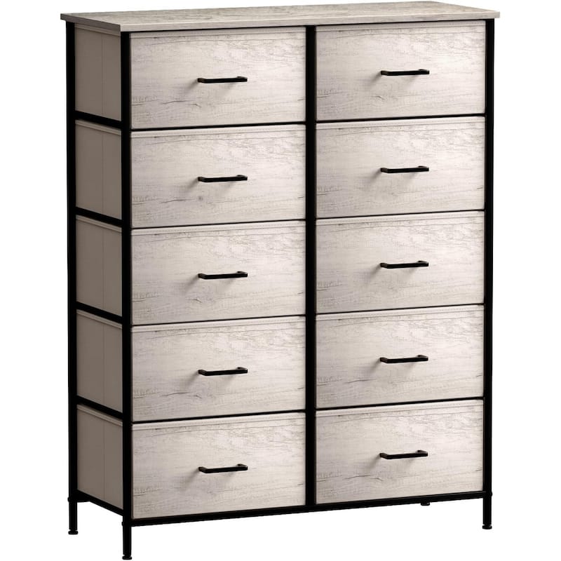 Dressers for Bedroom with 10 Drawers, Chest of Drawers for Bedroom - Greige - 10-drawer