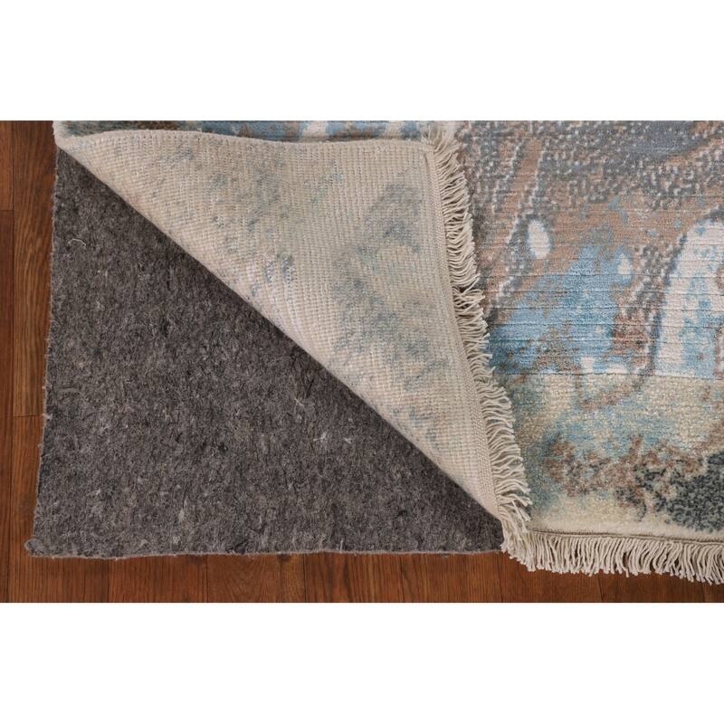 Modern Abstract Accent Rug Hand-Knotted Wool Carpet - 2'8"x 4'10"