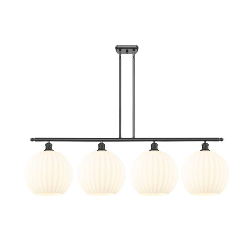 Innovations Lighting 516-4I-14-51-White Venetian-Indoor Pendant White - Oil Rubbed Bronze / White Venetian