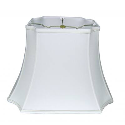HomeRoots 13" Snow Inverted Rectangle Shantung Lampshade - 13''x13''x10''