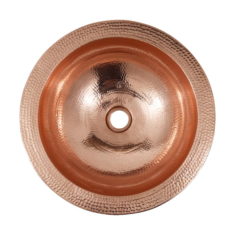 Laguna Hand Hammered Copper Vessel Bathroom Sink