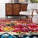 preview thumbnail 6 of 11, Nuloom Boho Multi Contemporary Radiance Kids Abstract Diamonds Shag Rug