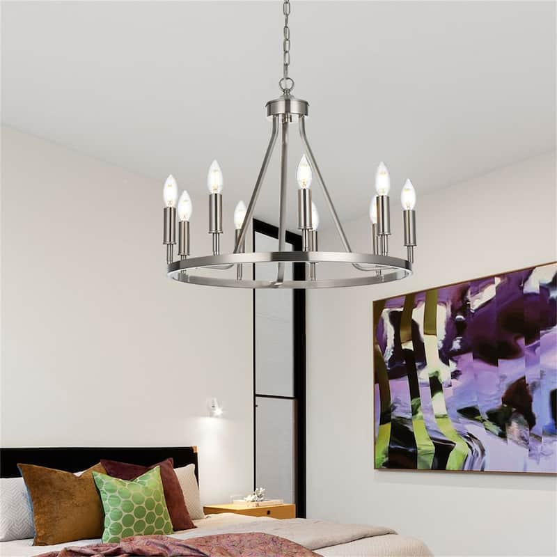 9-Light Modern Farmhouse Chandelier