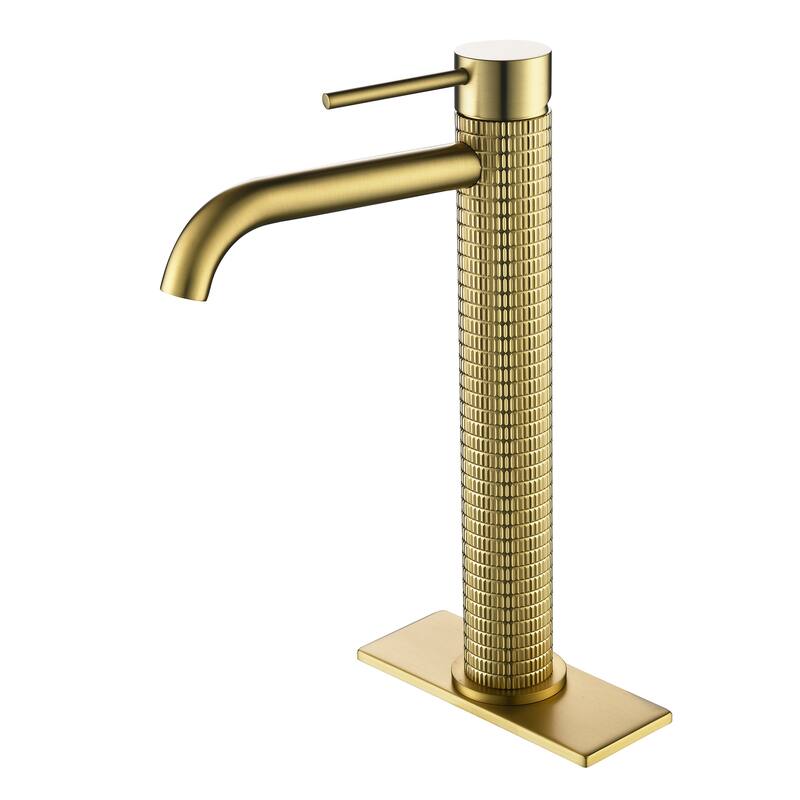 11.8"H Solid Brass Single-handle Bathroom Sink Faucet