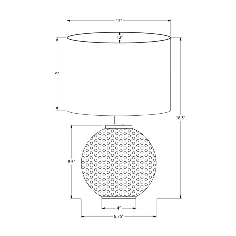 Lighting, 19"h, Table Lamp, Grey Resin, Ivory / Cream Shade, Modern