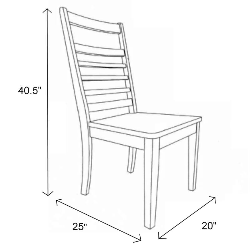 Large Wood Dining Chair - Modern Farmhouse Style - Comfortable Seating for Kitchen or Dining Room
