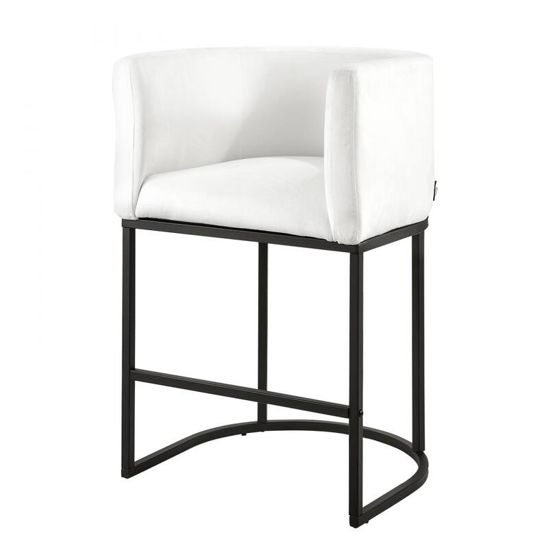 Set of 3 Plush Upholstered Counter Height Bar Stools with Backrest and Sturdy Iron Frame - 22.24” x 20.28” x 34.25”