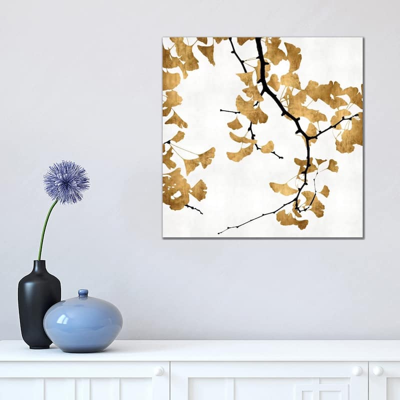 iCanvas "Ginkgo In Gold II" by Kate Bennett Canvas Print