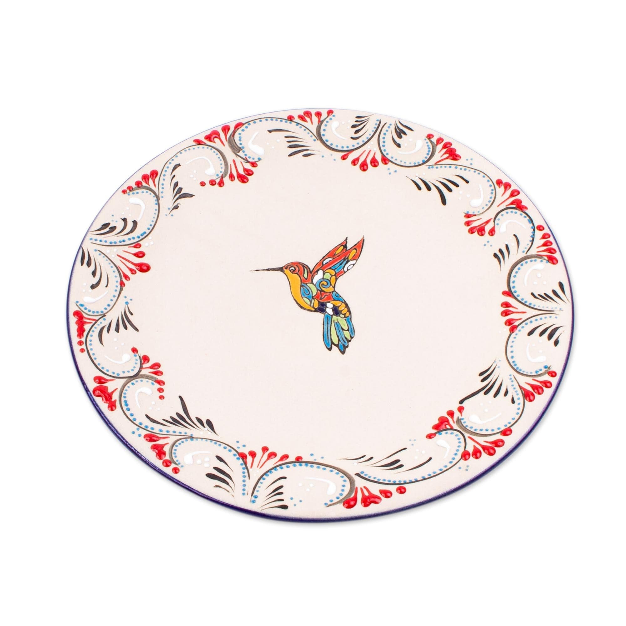 Novica Handmade Colibri Ceramic Dinner Plates (Pair)