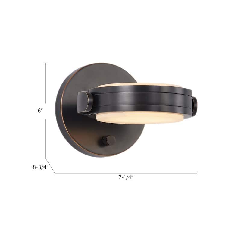 Alora Lighting WV325106AR Blanco 6" Wide 3000K LED Bathroom Sconce