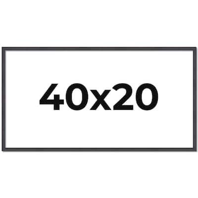 40x20 Frame Brown Solid Wood Picture Frame - Complete Modern Photo