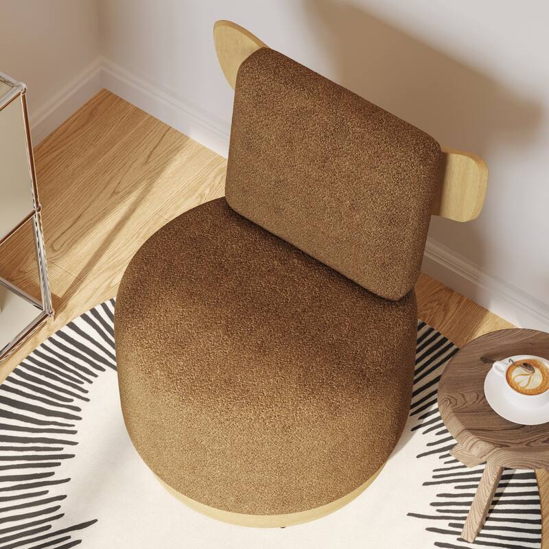 Corvus Dover Teddy Fabric Swivel Accent Chair 1pc