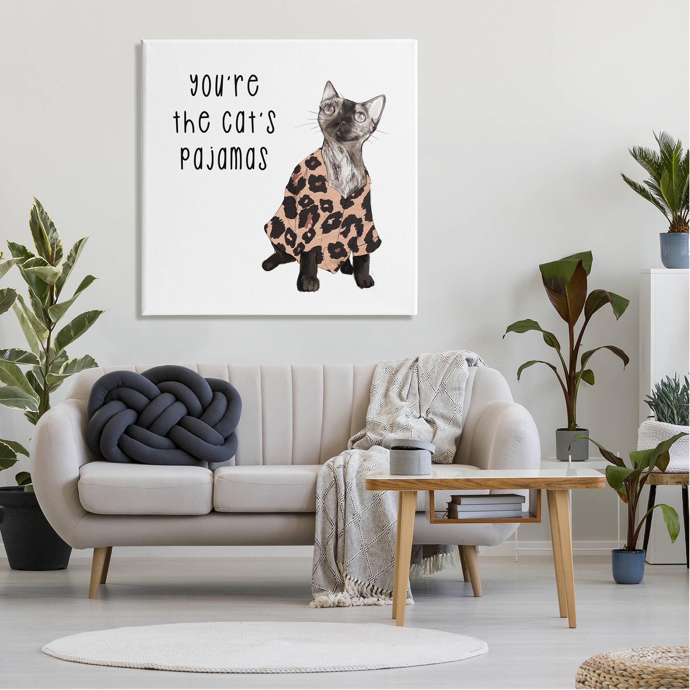 Stupell The Cat's Pajamas Humor Canvas Wall Art, Design by Lil' Rue -  Multi-Color - Bed Bath & Beyond - 36971120