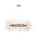 preview thumbnail 9 of 7, Liria 9-Light Brushed Silver-ish Champagne Beads Firework Chandelier
