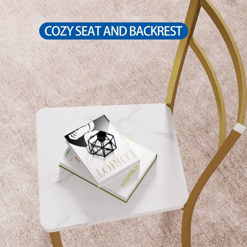 Dining Table Set for 2 with Upholstered Chairs, Kitchen Table and Chairs for 2, 3 Piece Dining Room Table Set