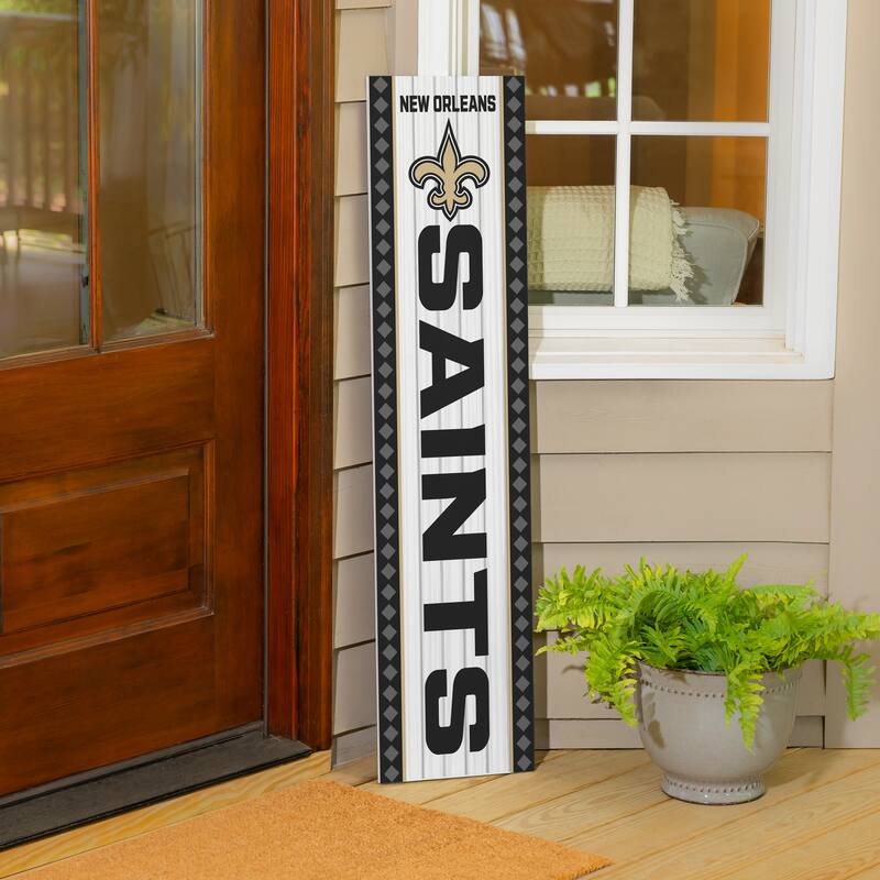 47" Double Sided Seasonal Porch Leaner, New Orleans Saints - 47" x 11.25"