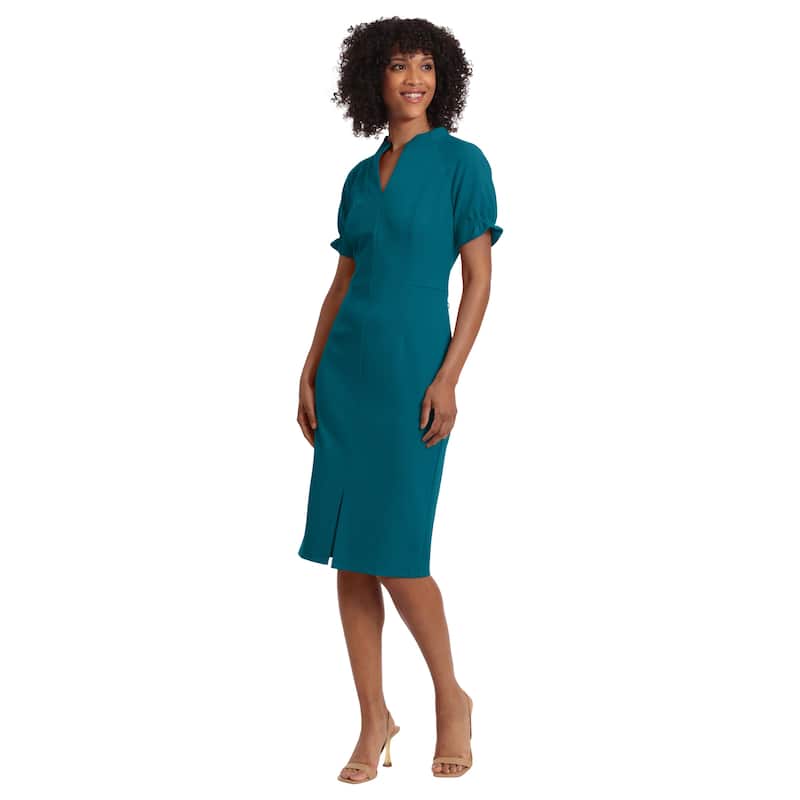 Maggy London V Neck Sheath Dress