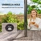 preview thumbnail 7 of 7, Outsunny Outdoor Dining Table for 4 People, 37" Square Patio Table with Umbrella Hole, Backyard, Deck, Gray