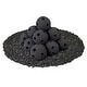 preview thumbnail 120 of 121, Ceramic Fire Balls for Indoor/ Outdoor Fire Pits or Fireplaces 4 Inch - Midnight Black, Hollow