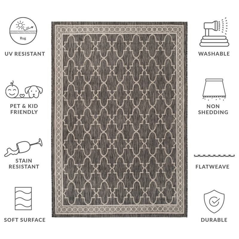 SAFAVIEH Courtyard Shahrzad Indoor/ Outdoor Waterproof Patio Backyard Rug