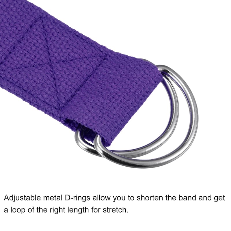 Yoga Strap-6FT Stretch Band with D-Ring for Yoga Pilates Stretch Workout