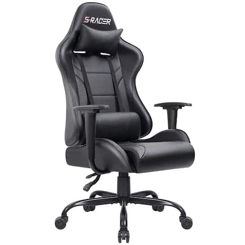 Homall Gaming Chair High Back Racing Chair Computer Desk Chair Video Game Chair PU Leather Height Adjustable Swivel Chair