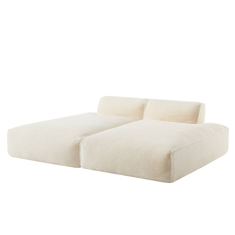 90"W Oversized Modular Sectional Sofa,2 PC Free Combination,No Assembly Required