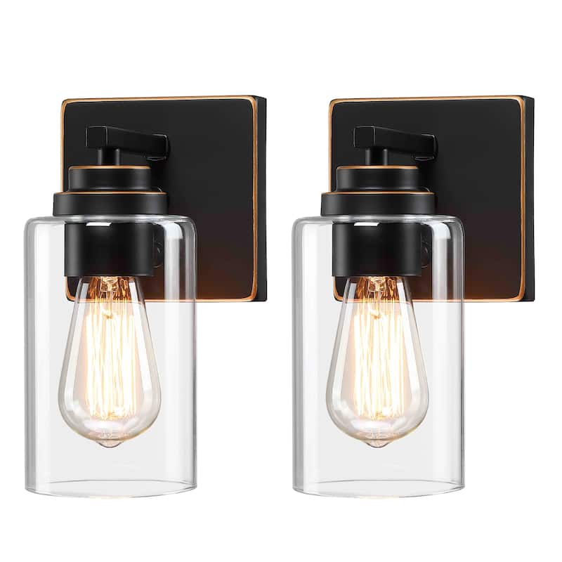 1-Light Wall Lights Bathroom Light Fixtures Set of 2 - 2 Pack - Oil Rubbed Bronze