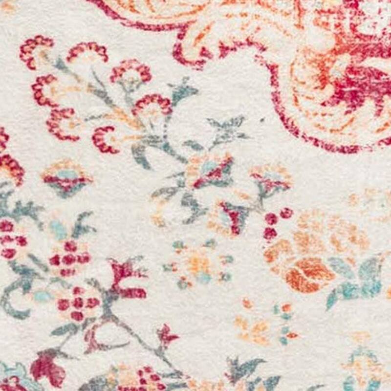 HomeRoots Medallion Traditional Rectangle Area Rug