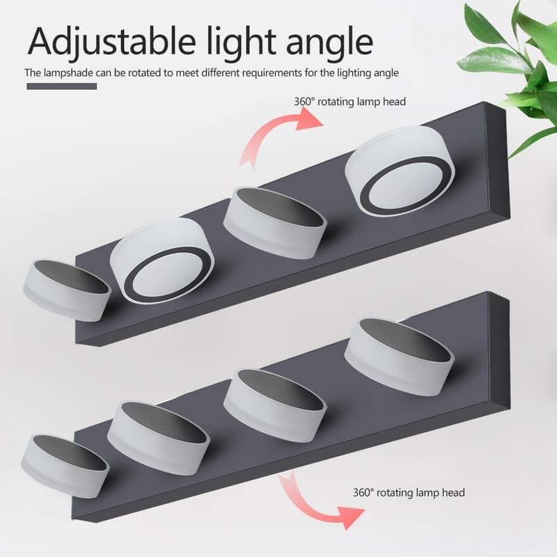 Sleek Black LED Vanity Light – Modern Wall-Mounted Bathroom Fixture for Mirrors & Showers‌