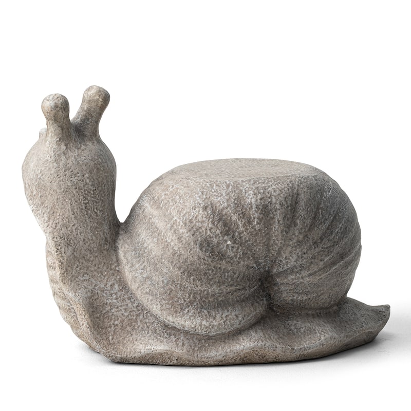 Glitzhome 20"H MGO Concrete Mermaid On Rocks Coastal Sculpture Poolside Garden Statue