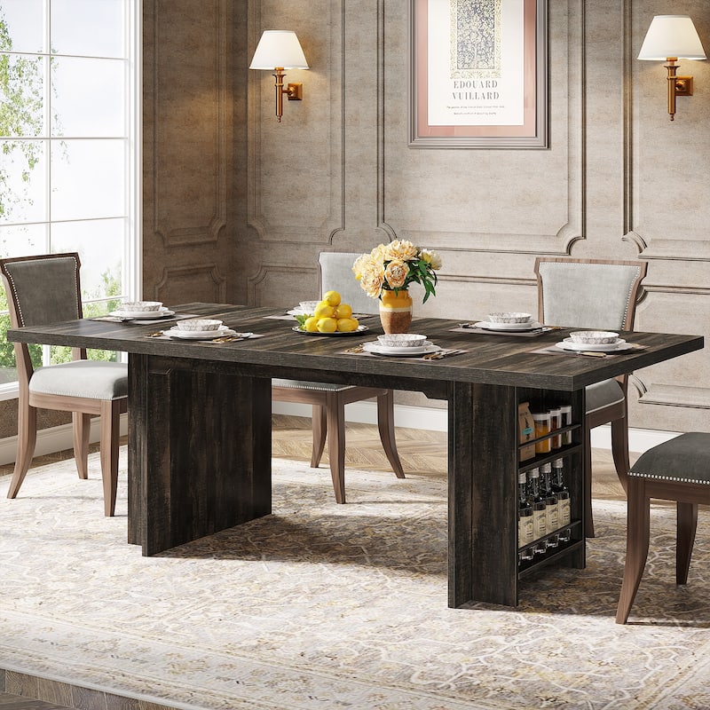 63-in Large Executive Desk, Home Office Desk Large Computer Writing Table with Storage