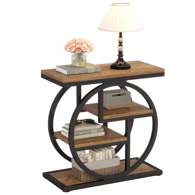 4-tier Narrow Side End Table for Living Room Bedroom