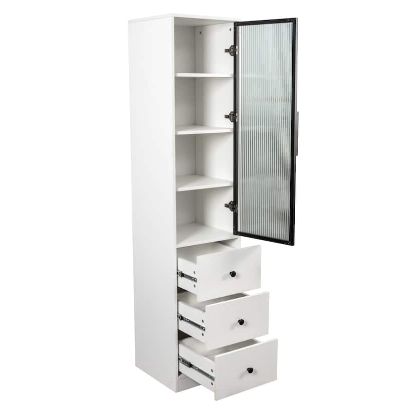 Elegant White Storage Cabinet - Modern & Spacious Organizer for Any Room
