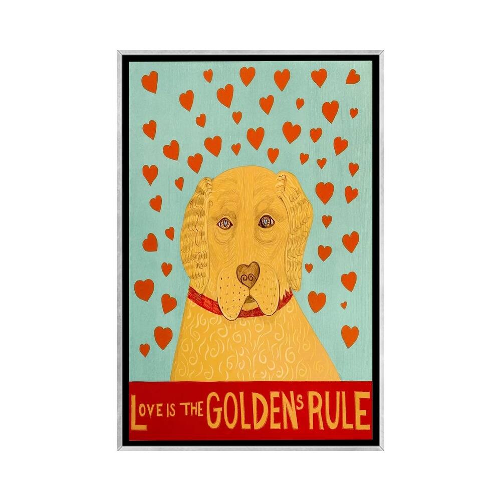 iCanvas "Golden Rule" by Stephen Huneck Framed