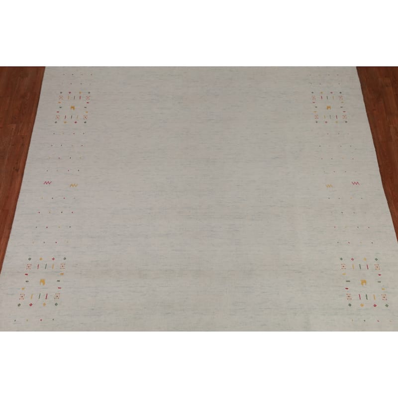 Tribal Gabbeh Indian Area Rug Handmade Wool Carpet - 7'5" x 11'7"