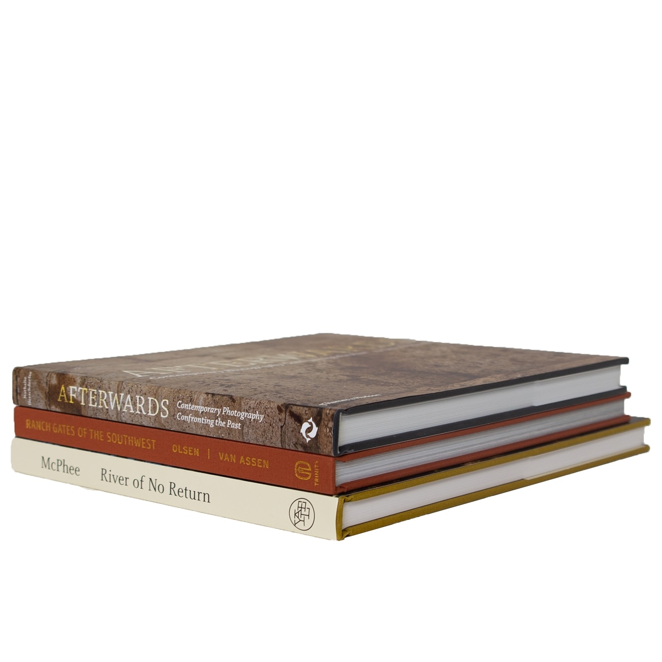 Decorative Books - Santa Fe Coffee Table Stack - 4 Brown and Red Books