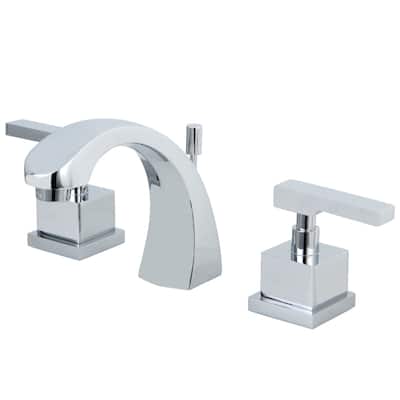 Executive Deck Mount Widespread Bathroom Faucet with Brass Pop-Up